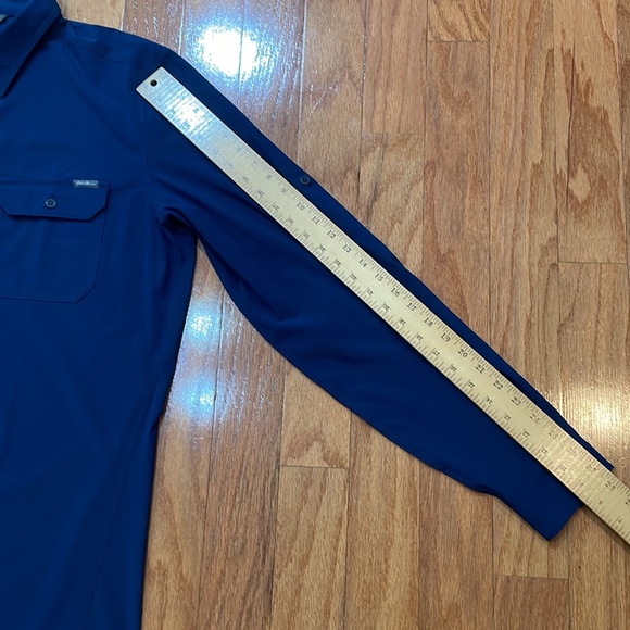 Eddie Bauer Navy Blue Long Sleeve Size Tall Large Adjustable Sleeve length - Picture 4 of 12